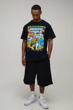 T-shirt Imprimé Les Quatre Fantastiques Coupe Ample