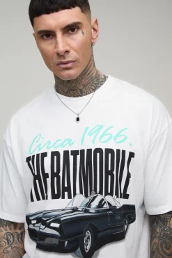 boohooMAN T-shirt Imprimé Licence Batmobile Surdimensionné Tall<Homme Tout Afficher|Tout Afficher