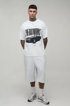 boohooMAN T-shirt Imprimé Licence Batmobile Surdimensionné Tall<Homme Tout Afficher|Tout Afficher