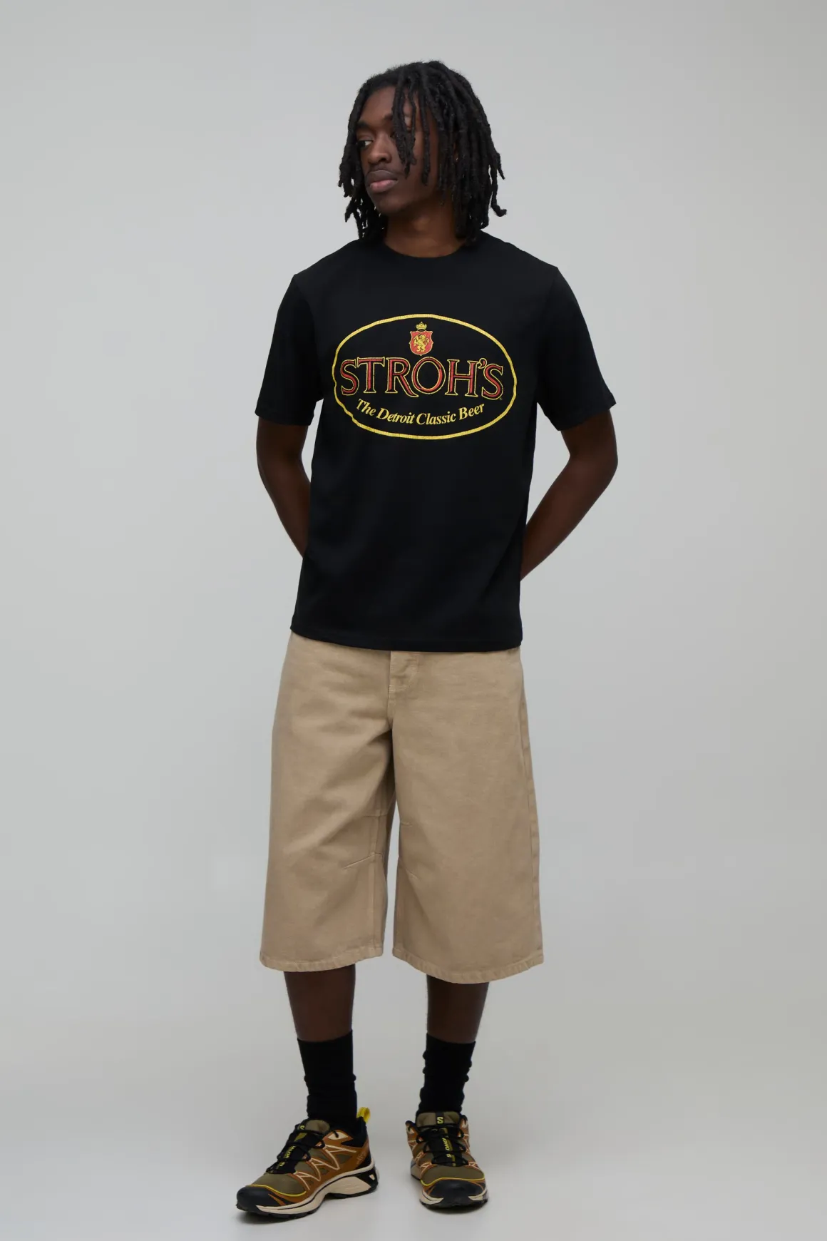 T-shirt Imprimé Licence Bière Stroh's Coupe Regular