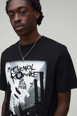 boohooMAN T-shirt Imprimé Licence Black Parade My Chemical Romance Coupe Regular<Homme T-Shirts Impriméstendances|T-Shirts