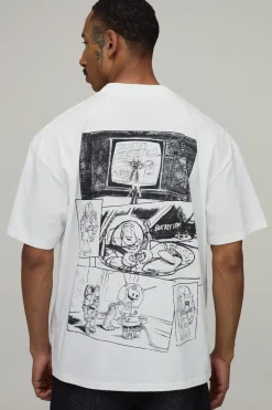 boohooMAN T-shirt Imprimé Licence Comic Buzz Coupe Oversize<Homme T-Shirts Impriméstendances|T-Shirts