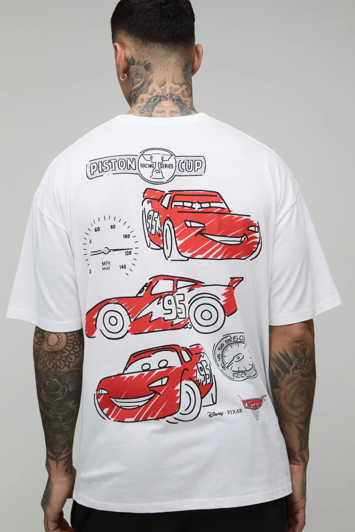 T-Shirt Imprimé Licence Disney Cars Oversize Grande Taille