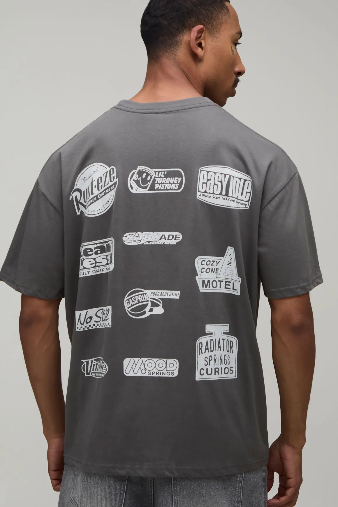 T-shirt Imprimé Licence Disney Cars Oversized