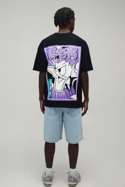 boohooMAN T-shirt Imprimé Licence Donald Duck Oversize<Homme T-Shirts Impriméstendances|T-Shirts
