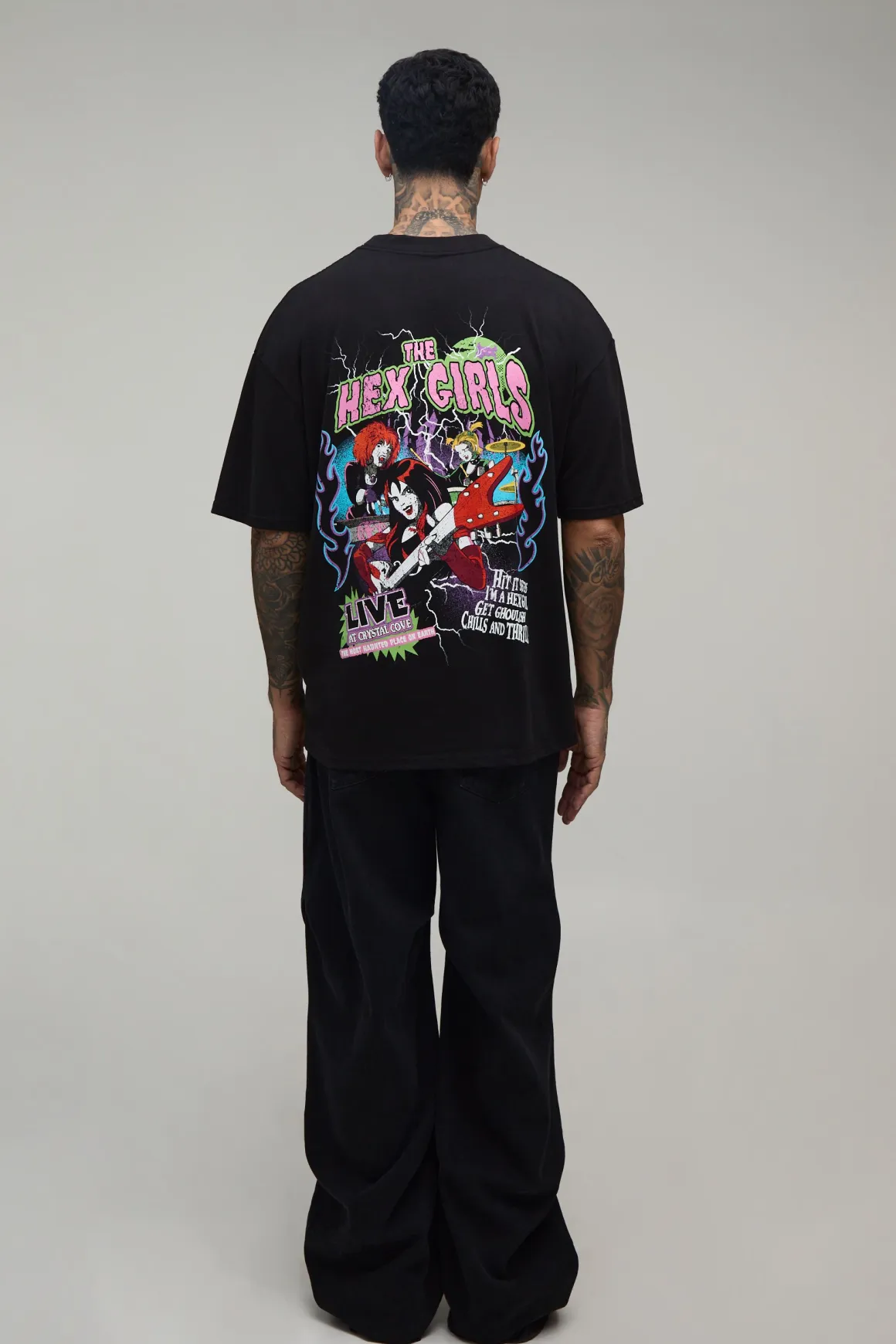 T-shirt Imprimé Licence Hex Girls Scooby Doo Col Prolongé Oversize Tall