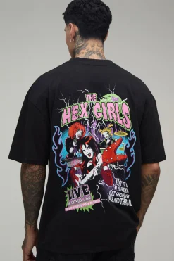 T-shirt Imprimé Licence Hex Girls Scooby Doo Col Prolongé Oversize Tall