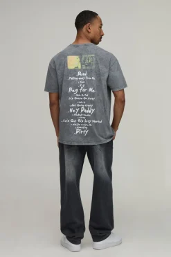 T-shirt Imprimé Licence Korn Délavé Coupe Oversize
