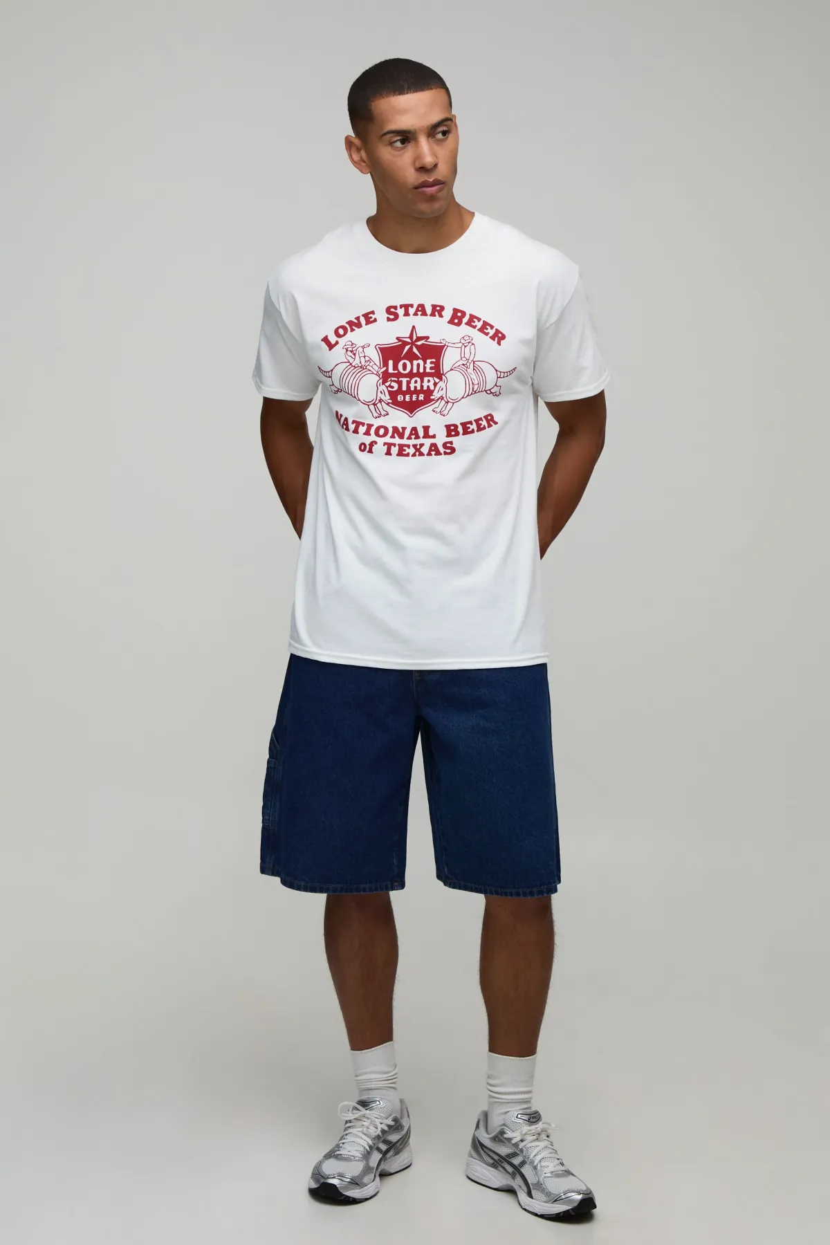boohooMAN T-shirt Imprimé Licence Lone Star Beer Coupe Regular<Homme T-Shirts Impriméstendances|T-Shirts