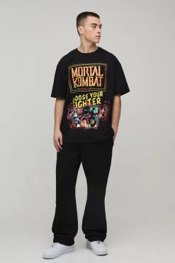 boohooMAN T-Shirt Imprimé Licence Mortal Kombat Coupe Oversize<Homme T-Shirts Impriméstendances|T-Shirts