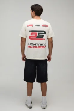 T-shirt Imprimé Licence Moteur Lightning Mcqueen Coupe Regular