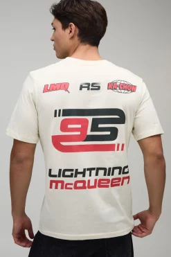 T-shirt Imprimé Licence Moteur Lightning Mcqueen Coupe Regular
