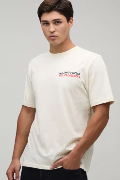 T-shirt Imprimé Licence Moteur Lightning Mcqueen Coupe Regular
