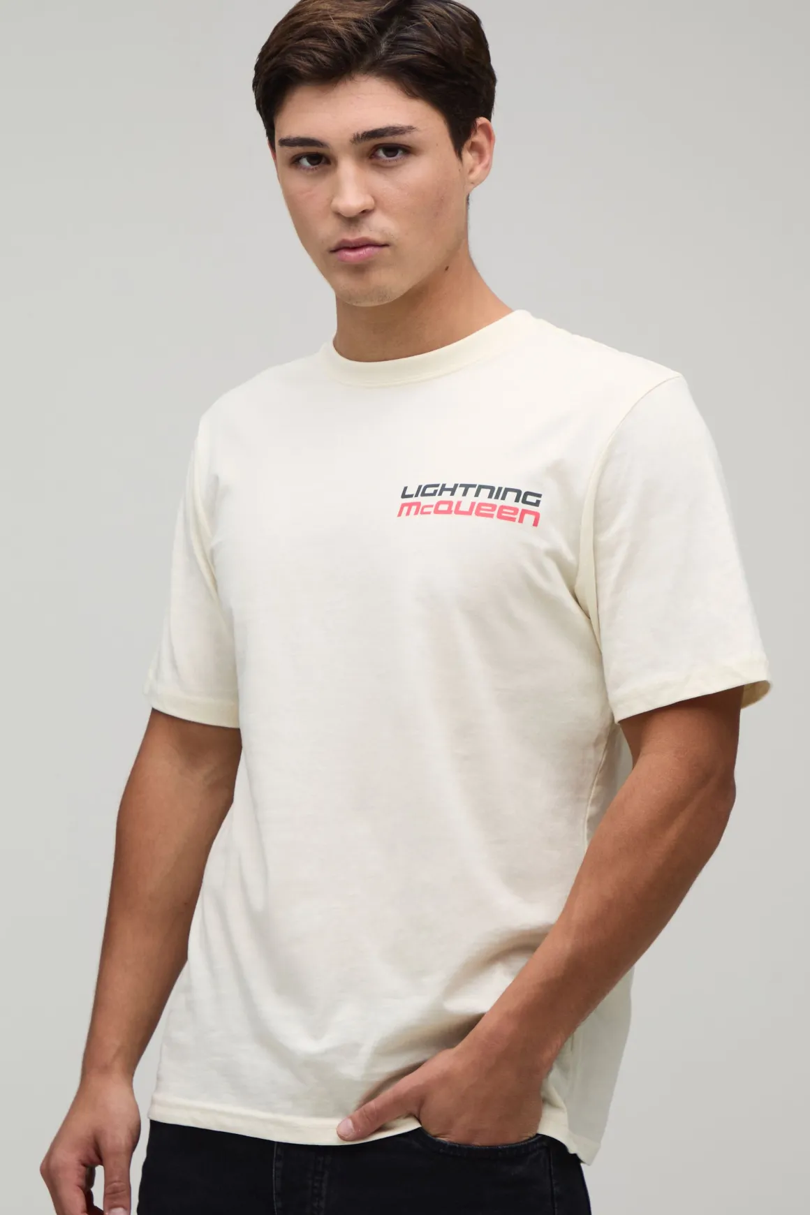 T-shirt Imprimé Licence Moteur Lightning Mcqueen Coupe Regular