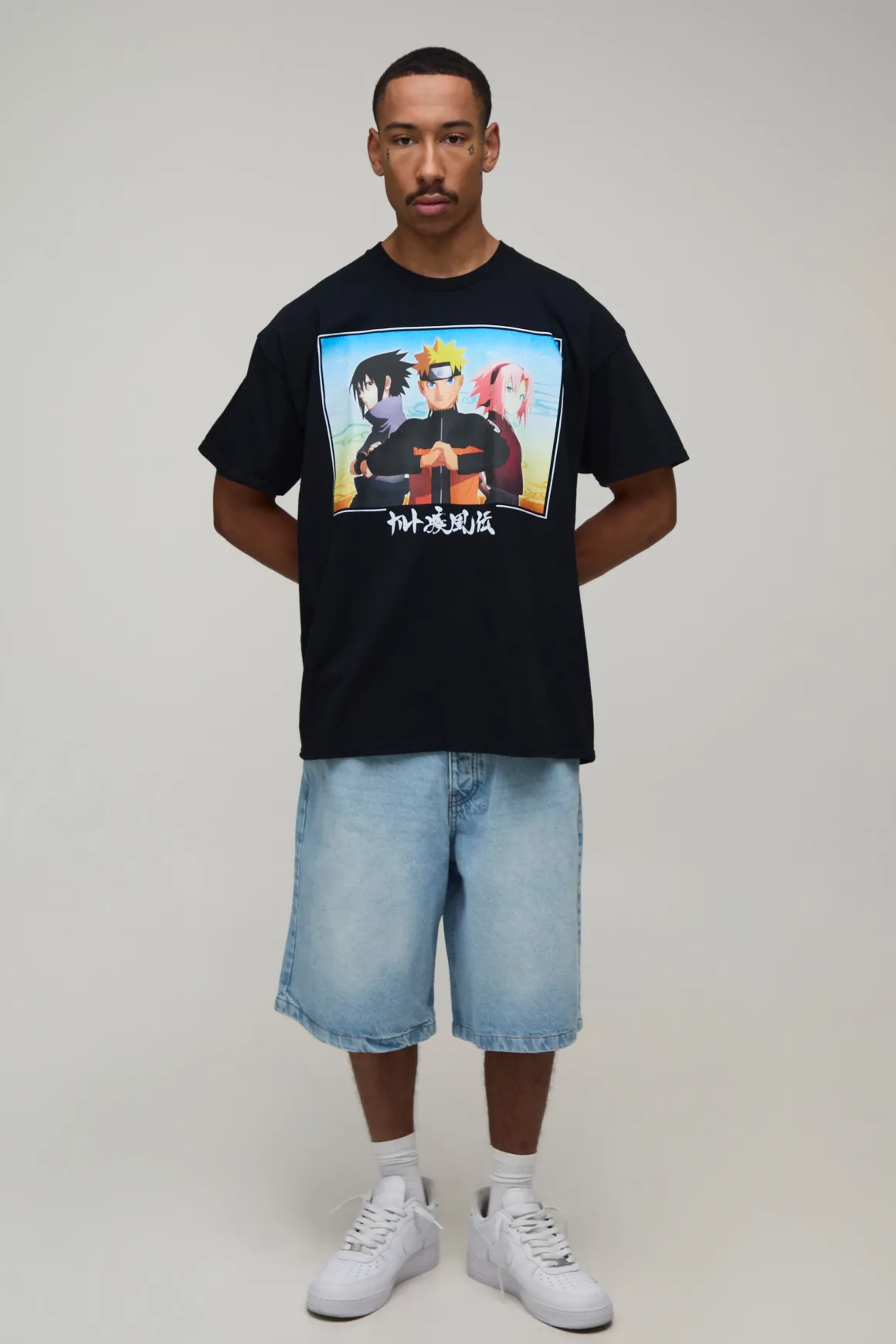 T-shirt Imprimé Licence Naruto Sakura Coupe Oversize