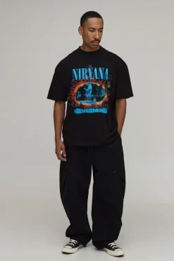 boohooMAN T-shirt Imprimé Licence Nirvana Nevermind Coupe Oversize<Homme T-Shirts Impriméstendances|T-Shirts