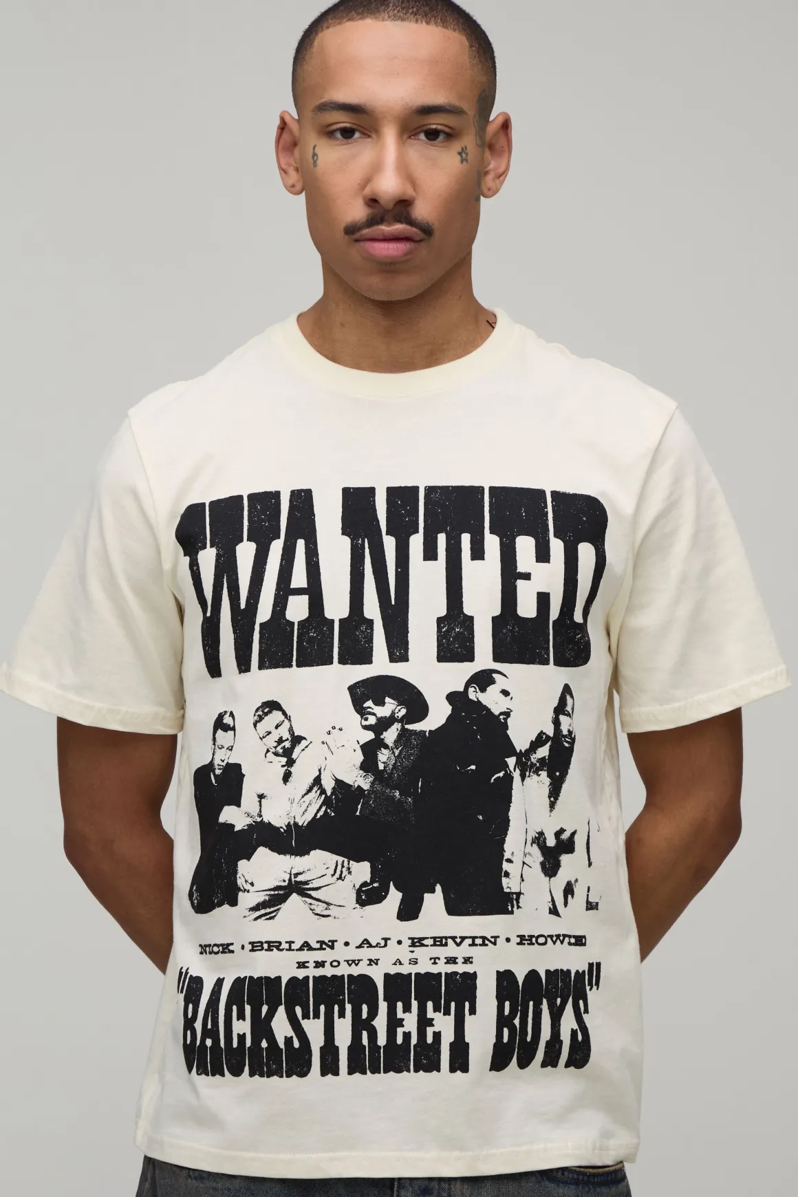 T-shirt Imprimé Licence Officielle Backstreet Boys Coupe Regular