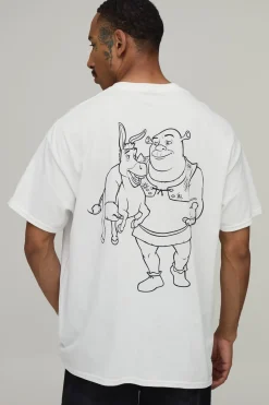 boohooMAN T-shirt Imprimé Licence Ogre Shrek Oversize<Homme T-Shirts Impriméstendances|T-Shirts