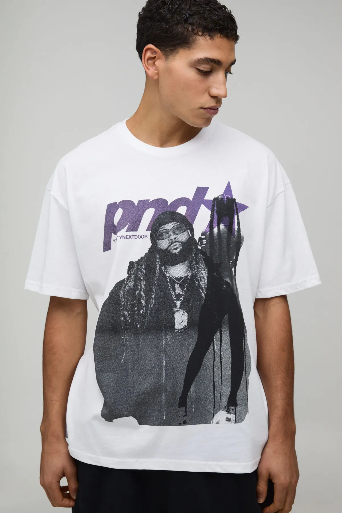 boohooMAN T-Shirt Imprimé Licence PartyNextDoor Oversize<Homme T-Shirts Impriméstendances|T-Shirts