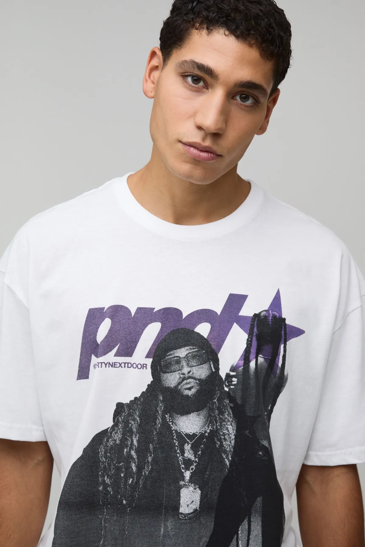boohooMAN T-Shirt Imprimé Licence PartyNextDoor Oversize<Homme T-Shirts Impriméstendances|T-Shirts