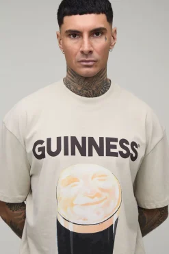 T-shirt Imprimé Licence Pinte Guinness Oversize Tall