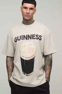 T-shirt Imprimé Licence Pinte Guinness Oversize Tall