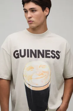 T-shirt Imprimé Licence Pinte Guinness Coupe Oversize