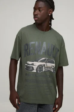 T-shirt Imprimé Licence Renault Coupe Oversize