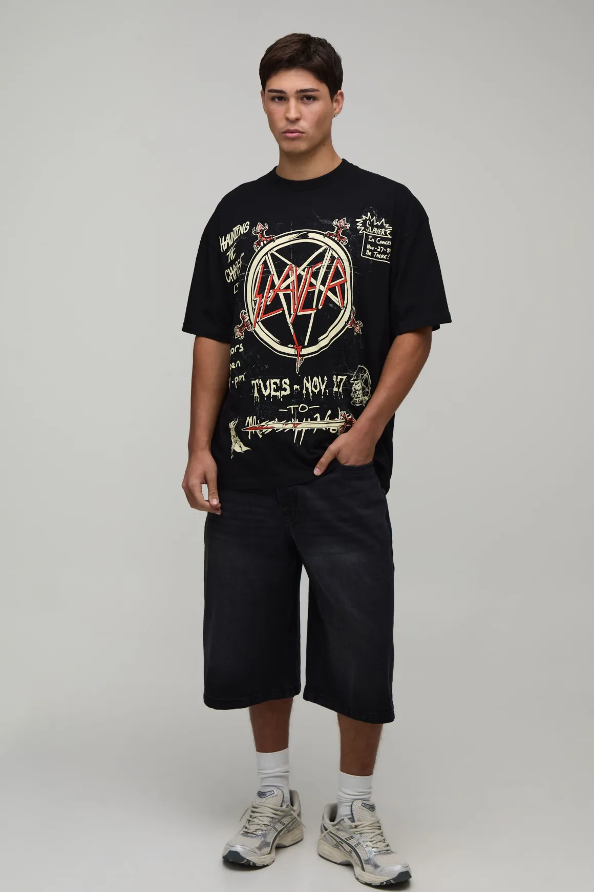 T-shirt Imprimé Licence Slayer Coupe Oversize