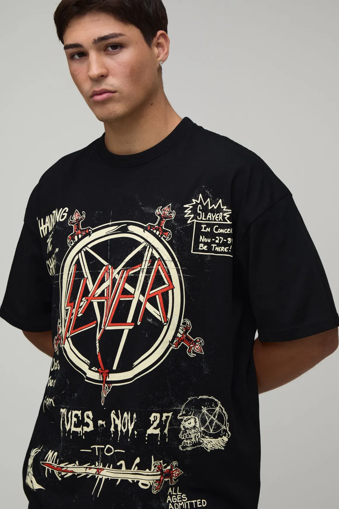 T-shirt Imprimé Licence Slayer Coupe Oversize