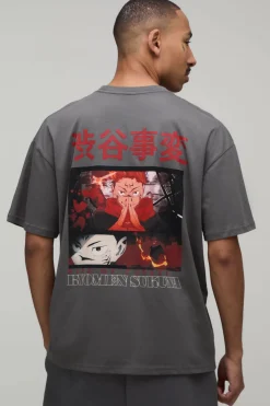 boohooMAN T-shirt Imprimé Licence Sukuna Oversize<Homme T-Shirts Impriméstendances|T-Shirts