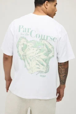 boohooMAN T-shirt Imprimé Licence Surdimensionné Golf Monthly Par For The Course<Homme T-Shirts Impriméstendances|T-Shirts