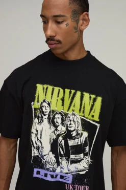 T-shirt Imprimé Licence Tournée Nirvana Coupe Oversize