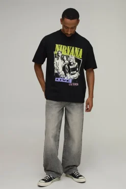 T-shirt Imprimé Licence Tournée Nirvana Coupe Oversize