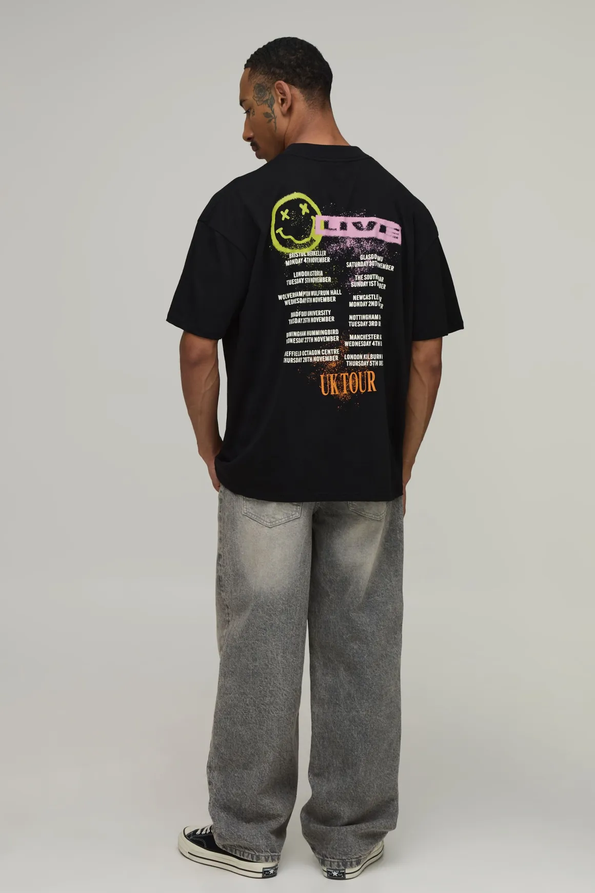 T-shirt Imprimé Licence Tournée Nirvana Coupe Oversize