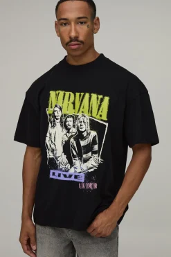 T-shirt Imprimé Licence Tournée Nirvana Coupe Oversize