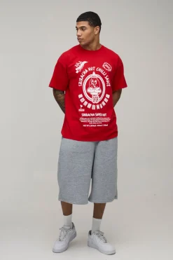 T-shirt Imprimé License Surdimensionné Sauce Pimentée Siracha