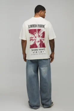 boohooMAN T-Shirt Imprimé Linkin Park Sous Licence Coupe Ample<Homme T-Shirts Impriméstendances|T-Shirts