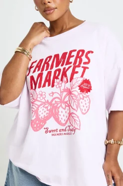 T-shirt Imprimé Marché Fermier Grande Taille