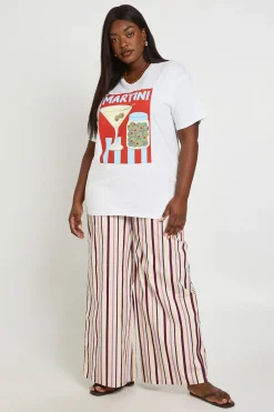 T-shirt Imprimé Martini Grande Taille