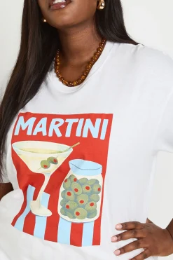 T-shirt Imprimé Martini Grande Taille