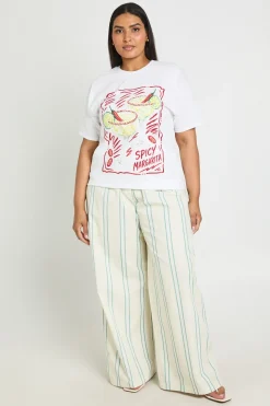 T-shirt Imprimé Martini Épicé Grande Taille