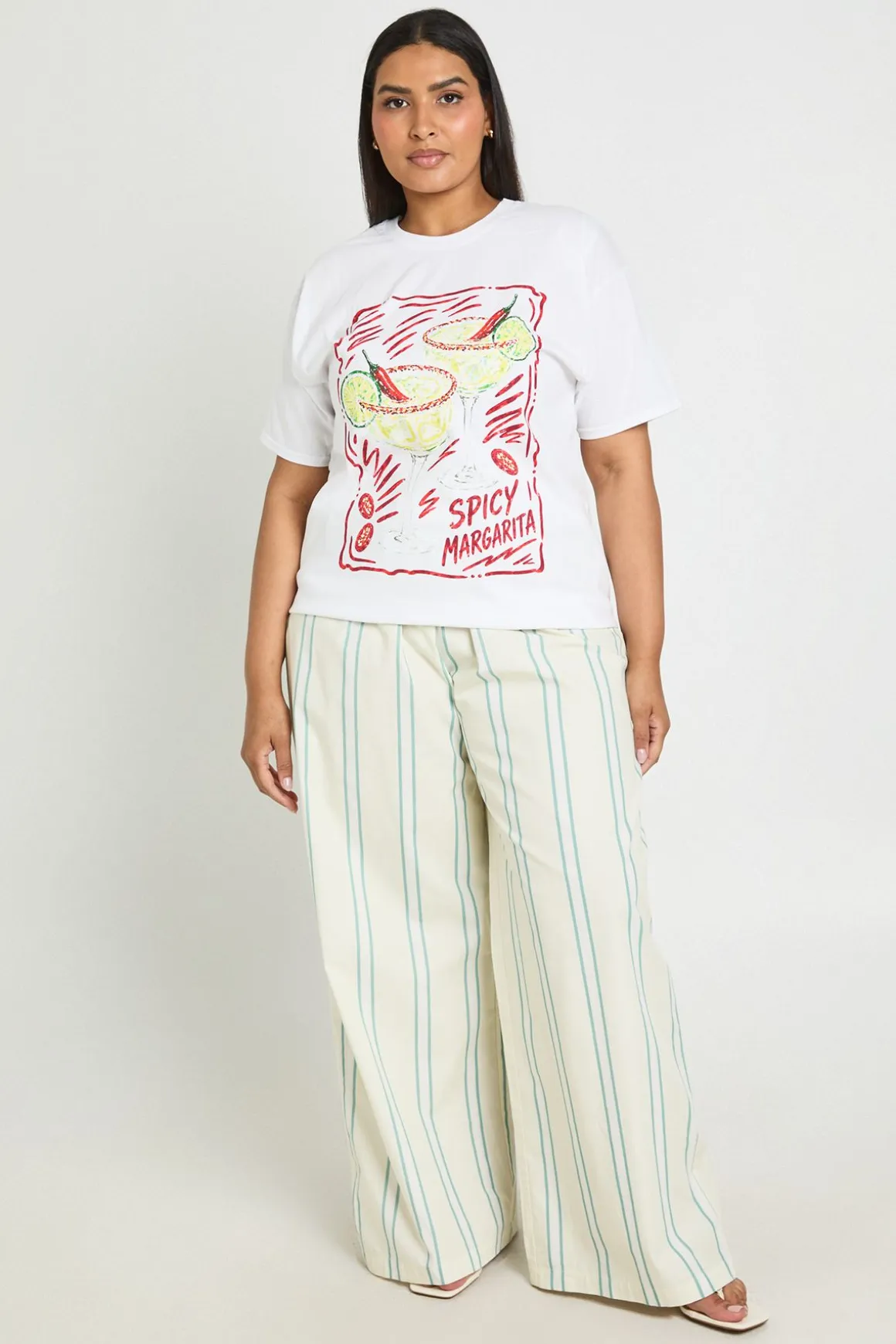 T-shirt Imprimé Martini Épicé Grande Taille
