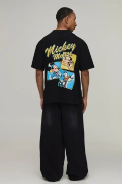 boohooMAN T-shirt Imprimé Mickey Mouse Sous Licence Oversize<Homme T-Shirts Impriméstendances|T-Shirts
