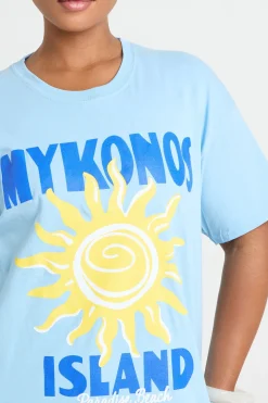 T-shirt Imprimé Mykonos Grande Taille