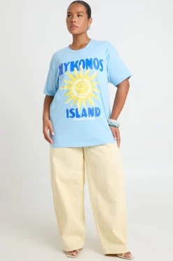 T-shirt Imprimé Mykonos Grande Taille