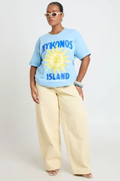 T-shirt Imprimé Mykonos Grande Taille