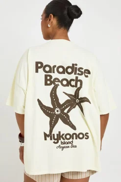 boohoo T-shirt Imprimé Mykonos Grande Taille<Femme Tops