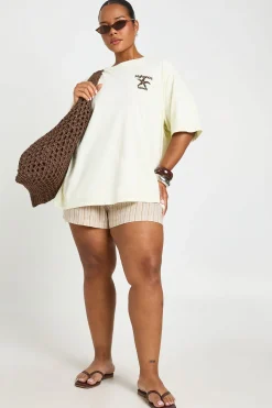 boohoo T-shirt Imprimé Mykonos Grande Taille<Femme Tops