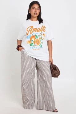 T-shirt Imprimé Oranges D'amalfi Grande Taille